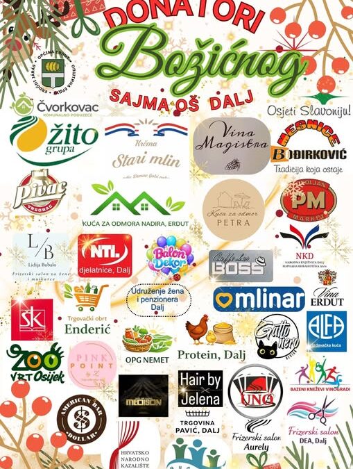 Zahvala donatorima Božićnog sajma